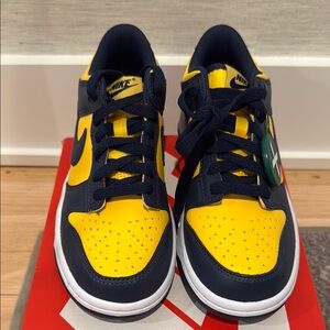 Nike Bold Yellow and Dark Blue Sneakers Great for University of Michigan Go Blue
